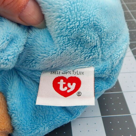 Ty Pluffies Baby Blue Bear Plush Soft Pajamas Teddy 2010 Stuffed Animal Toy - Picture 4 of 8